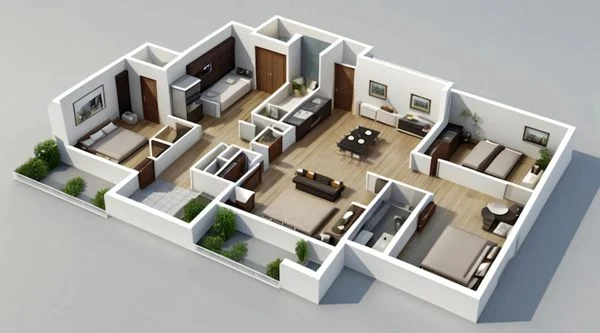 Denah Rumah Minimalis 3 Kamar Minimalis Paling Dicari