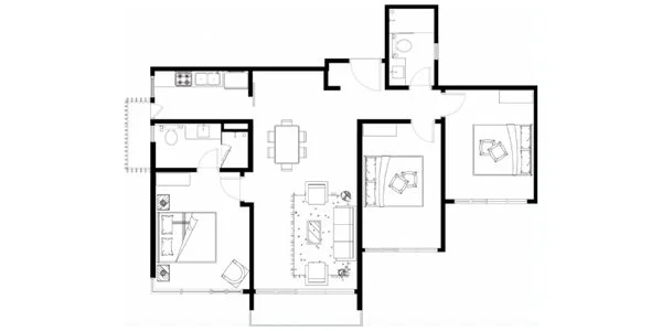 Denah Rumah Minimalis 3 Kamar buat Keluarga Besar