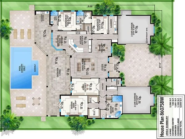 Denah Rumah Minimalis 3 Kamar dengan Dapurdi outdoor