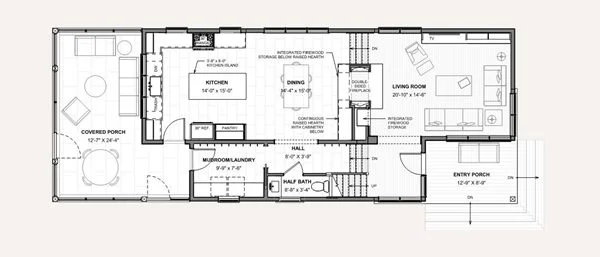 Denah Rumah Minimalis 3 Kamar dengan Gaya Japandi