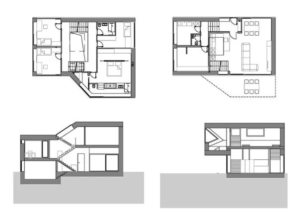 Denah Rumah Minimalis 6x12 dengan Mezzanine
