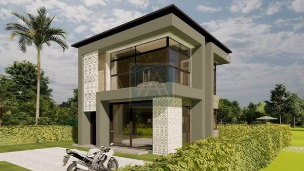 Desain Rumah Tingkat Minimalis Empat Kubus