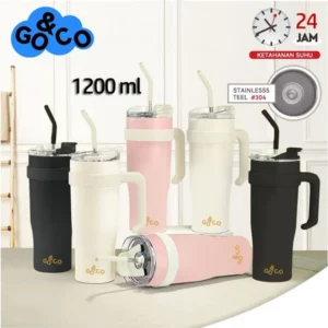 GO&CO 1.2L Tumbler Tahan Panas Dingin 24 Jam Portable Stainless Steel 304 Botol Minum Bpa Free