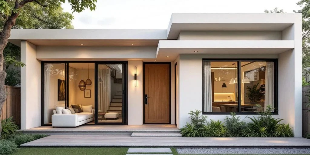 10 Gambar Rumah Minimalis Sederhana yang Nyaman dan Estetis 7 Gambar Rumah Kecil Sederhana Modern
