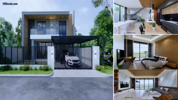 Inspirasi Desain Rumah Minimalis 2 lantai 6×12