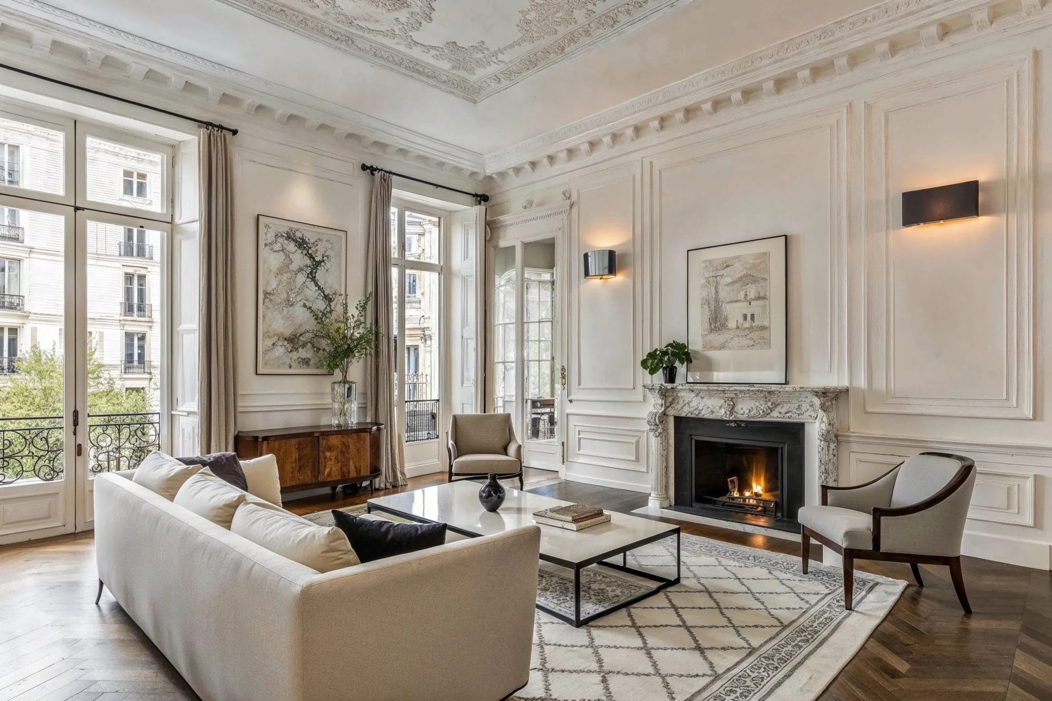 Inspirasi Molding Dinding Ruang Tamu yang Bikin Interior Makin Elegan
