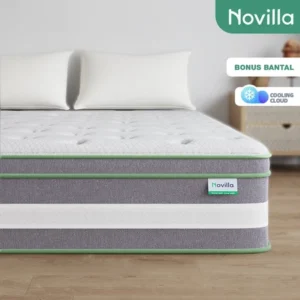 Kasur Novilla IceMint Springbed Tebal 25/30cm – Matras Busa Empuk Anti Lembab + Free Bantal