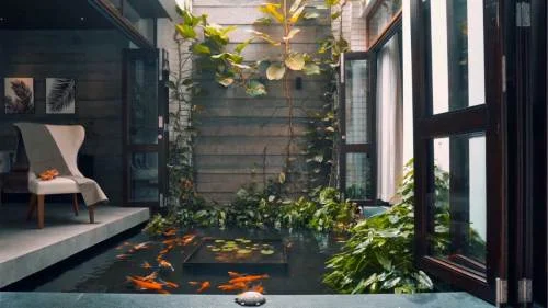 Kolam Ikan Minimalis di Samping Rumah