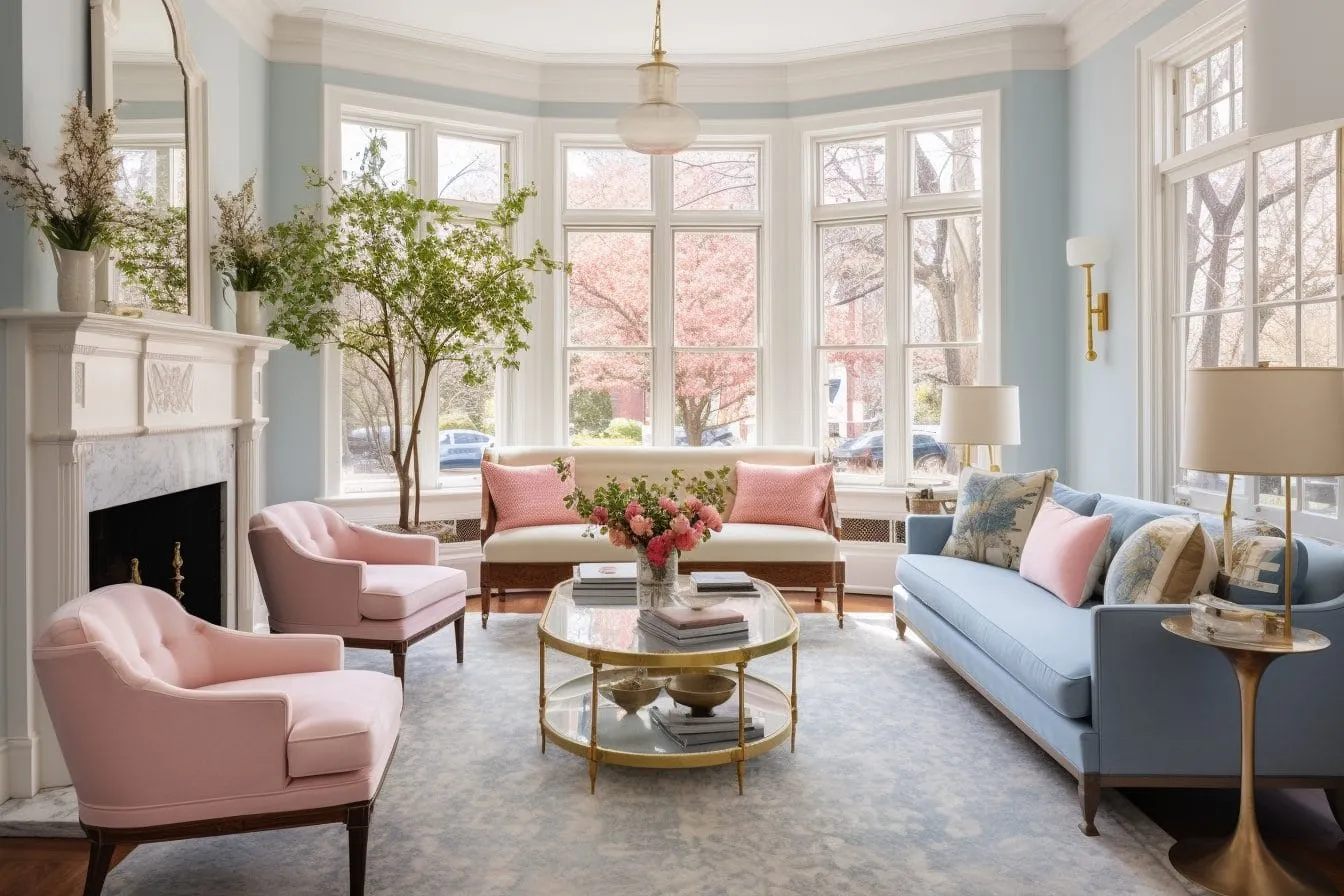 10 Inspirasi Molding Dinding Ruang Tamu yang Bikin Interior Makin Elegan 2 Molding Mahkota