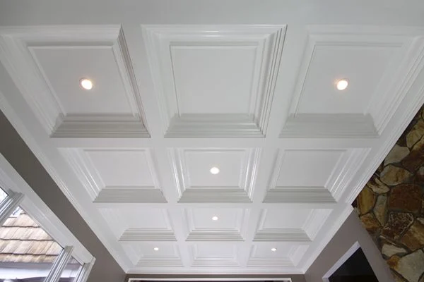 Plafon Coffered Panel Kotak-Kotak