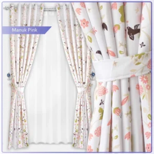 Promo 4 Pcs Gorden Jendela dan Pintu Minimalis Smokring 10 Lubang – Bahan Katun Micro Disperse