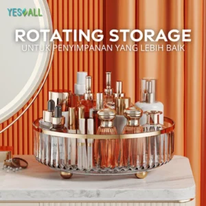Rak Kosmetik Aesthetic Multifungsi 360° YESALL – Tempat Skincare, Make Up, dan Rak Bumbu Estetik