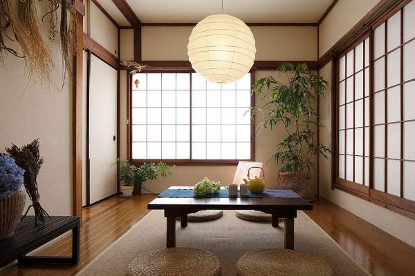 Ruang Makan Lesehan Lesehan Ala Jepang yang Serba Natural