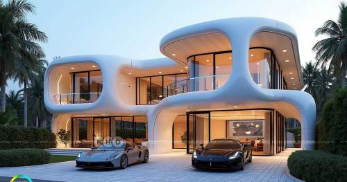 Rumah Mewah Futuristik