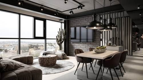 Rumah Mewah Industrial yang Rapi