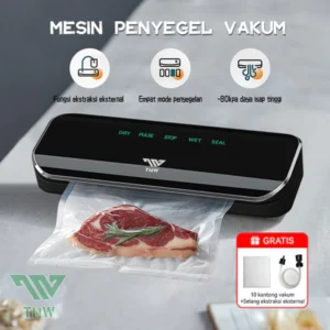 TNW KS9 4 in 1 Portable Food Vacum Sealer Mesin Vakum Sealer Makanan Otomatis Basah Dan Kering Food Sealer Alat Seal Makanan Free 10pcs Vacuum Bags