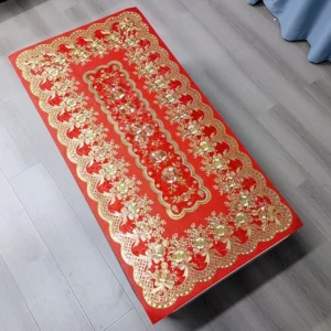 Taplak Meja Anti Air PVC Premium Tebal – Taplak Meja Ruang Tamu & Meja Makan Ukuran 45x90 / 50x110 / 60x120 cm