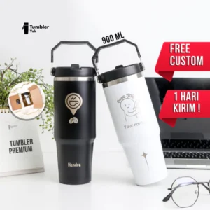 Tumbler Stainless 304 890ml Custom Termos Kopi Panas Dingin Premium
