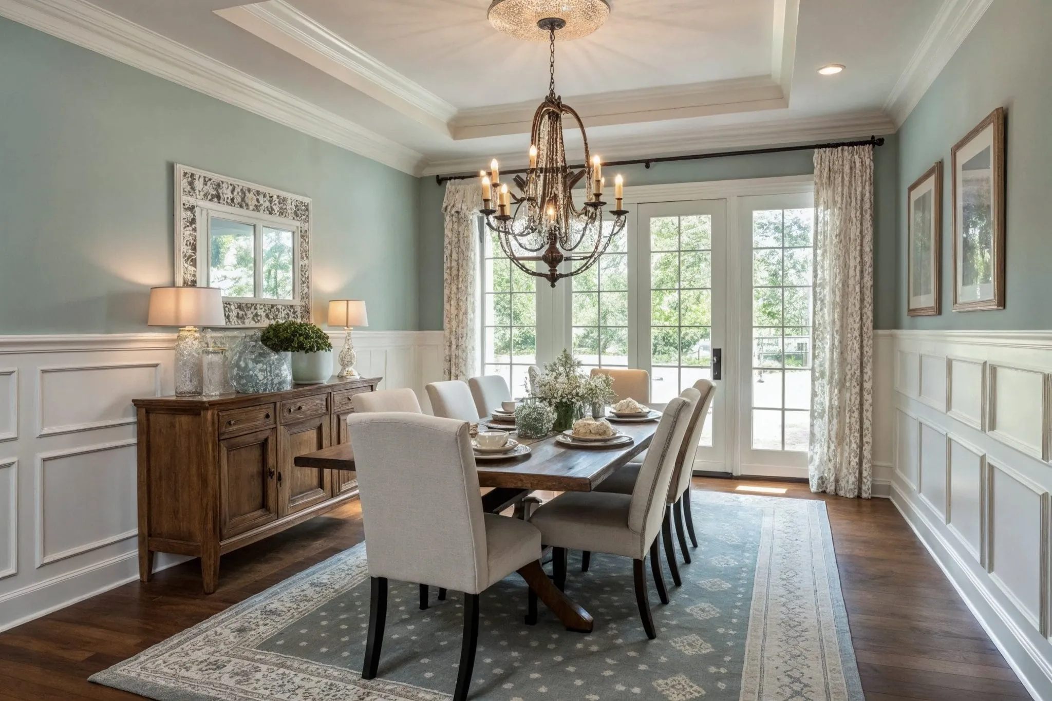 10 Inspirasi Molding Dinding Ruang Tamu yang Bikin Interior Makin Elegan 5 Wainscoting
