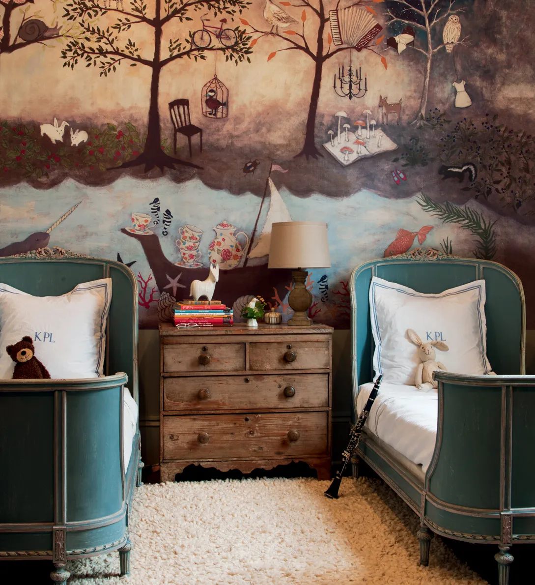 22 Desain Kamar Untuk Anak Perempuan yang Cantik 21 Wallpaper Fantasi Bernuansa Dongeng