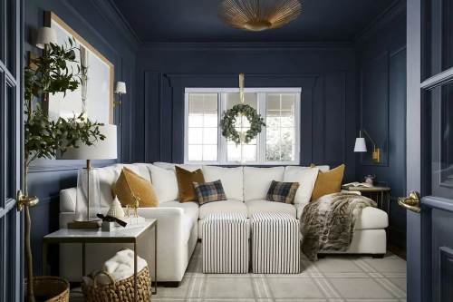 Warna Cat Rumah Biru Tua + Putih
