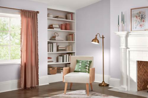 Warna Cat Rumah Lavender + Putih