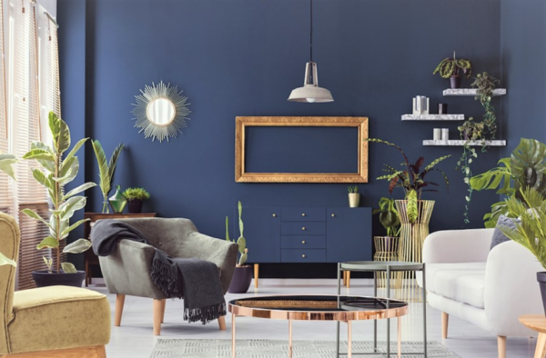 Warna Cat Rumah Mewah Biru Tua
