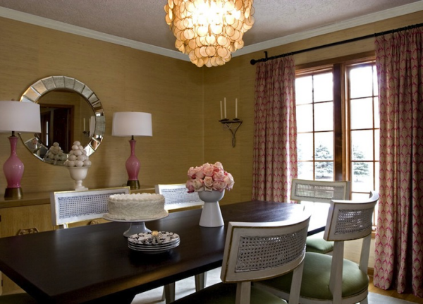 ruang makan wallpaper Gold Accent