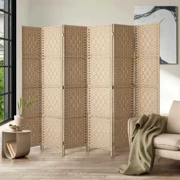 sekat ruang tamu Panel Lipat Kayu atau Rotan