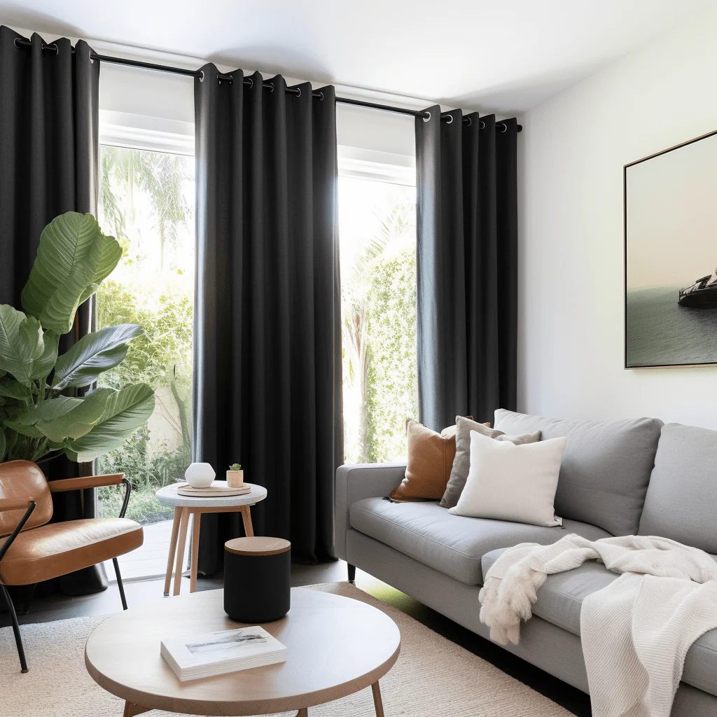 10 Warna Gorden yang Bagus, Estetik, dan Elegan 4 warna gorden hitam bagus